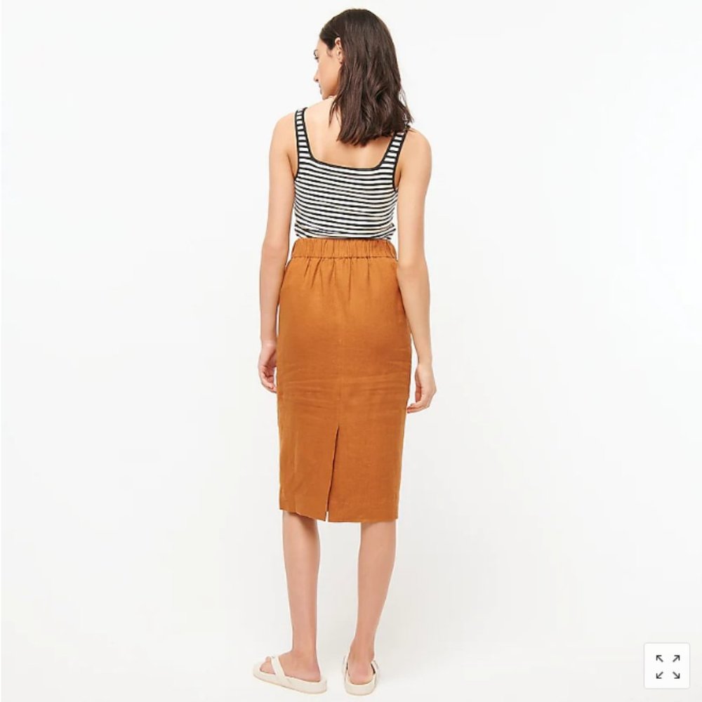 J. Crew Rust-Brown Midi Skirt - Picture 2 of 4